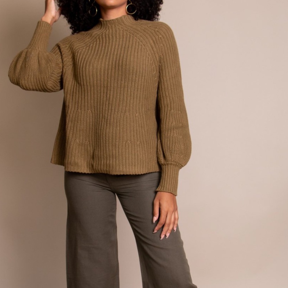 Apiece Apart Sequoia Mock Neck Knit Sweater